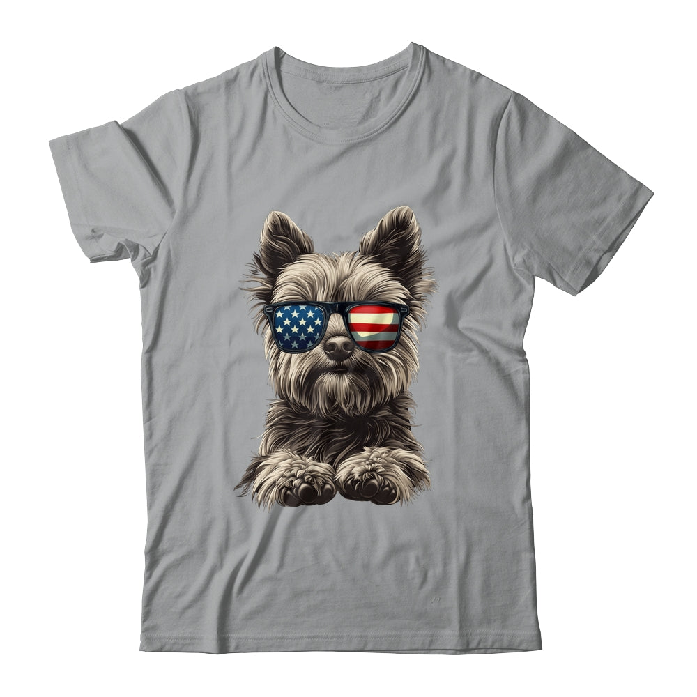 Patriotic Yorkshire Terrier Dog USA Flag 4th Of July Shirt & Tank Top | siriusteestore