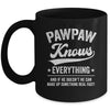 Pawpaw Knows Everything Fathers Day Birthday Christmas Mug | siriusteestore