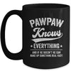 Pawpaw Knows Everything Fathers Day Birthday Christmas Mug | siriusteestore