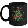Paws Print Christmas Tree Dog Or Cat With Santa Lights Mug | siriusteestore