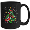 Paws Print Christmas Tree Dog Or Cat With Santa Lights Mug | siriusteestore