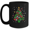 Paws Print Christmas Tree Dog Or Cat With Santa Lights Mug | siriusteestore