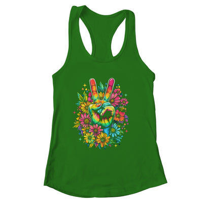 Peace Hippie 60s 70s Tie Dye Flower Love Women Costume Shirt & Tank Top | siriusteestore