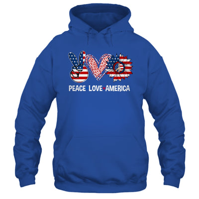 Peace Love America US Flag Fourth Womens 4th Of July Patriot Shirt & Tank Top | siriusteestore