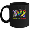 Peace Love Autism Awareness Autism Kids Mom Dad Mug | siriusteestore