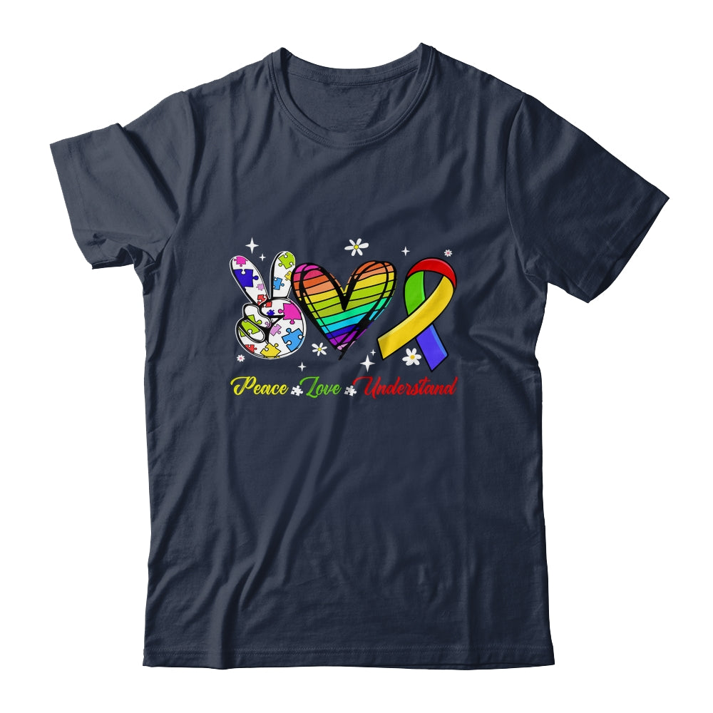 Peace Love Autism Awareness Autism Kids Mom Dad Shirt & Hoodie | siriusteestore