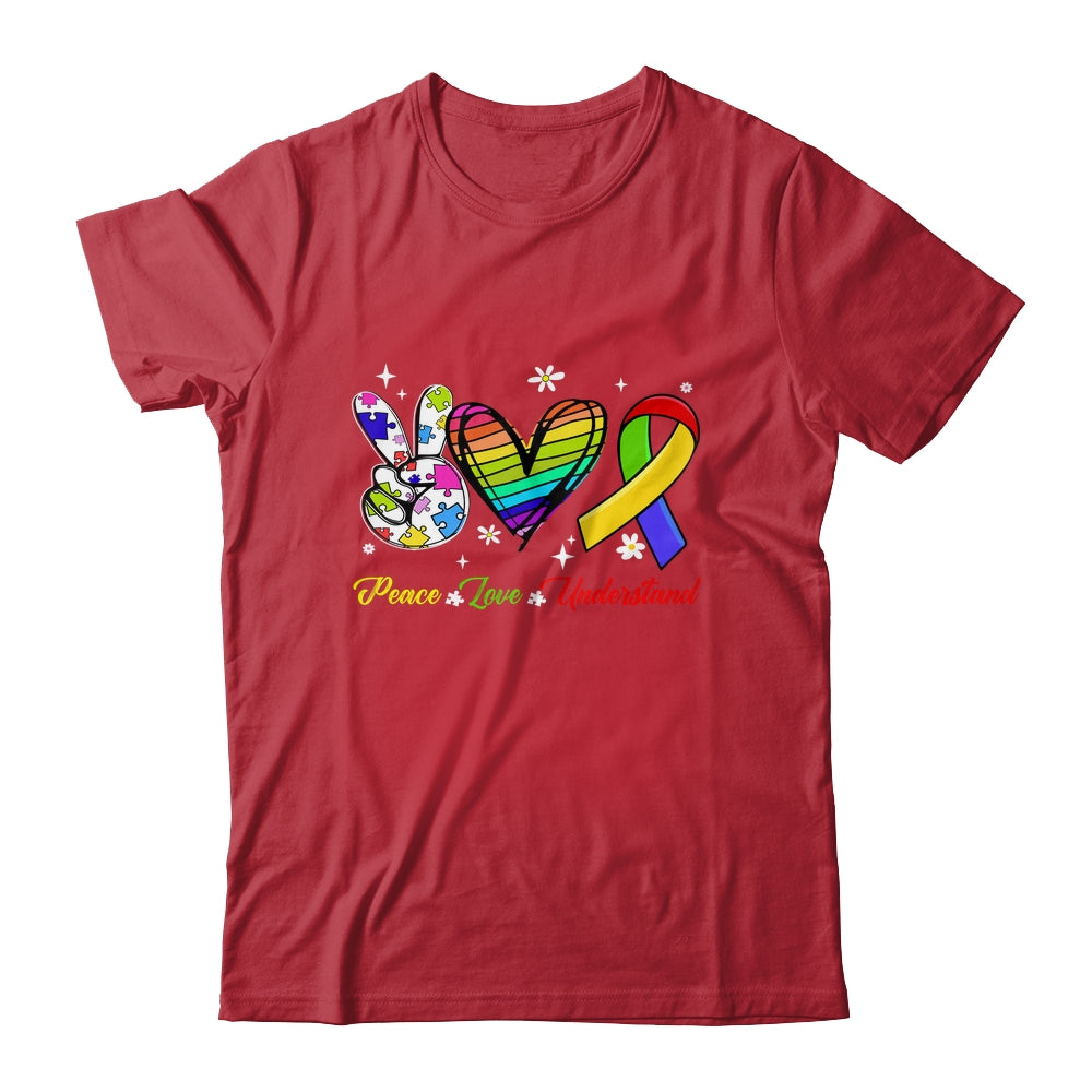 Peace Love Autism Awareness Autism Kids Mom Dad Shirt & Hoodie | siriusteestore