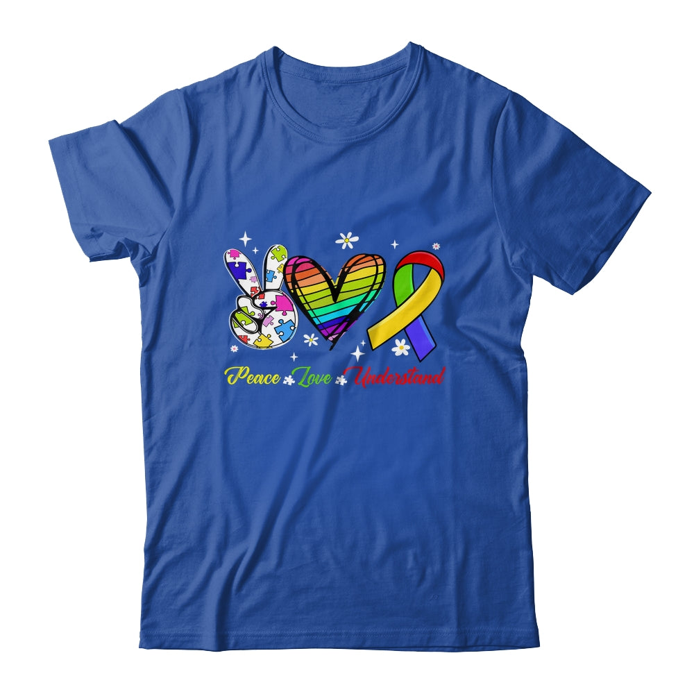 Peace Love Autism Awareness Autism Kids Mom Dad Shirt & Hoodie | siriusteestore