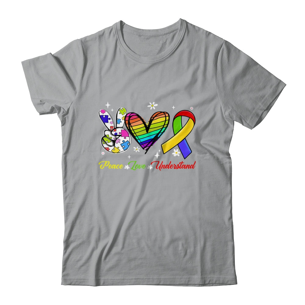 Peace Love Autism Awareness Autism Kids Mom Dad Shirt & Hoodie | siriusteestore
