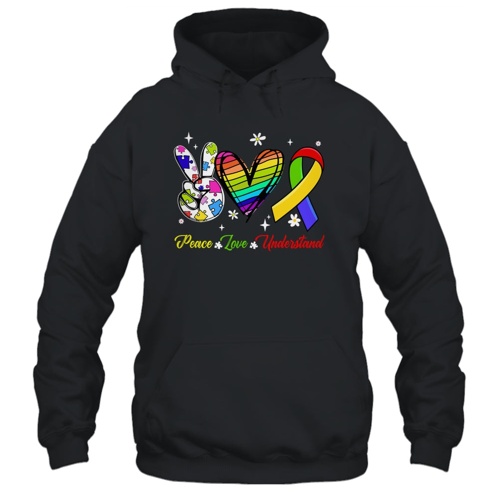 Peace Love Autism Awareness Autism Kids Mom Dad Shirt & Hoodie | siriusteestore