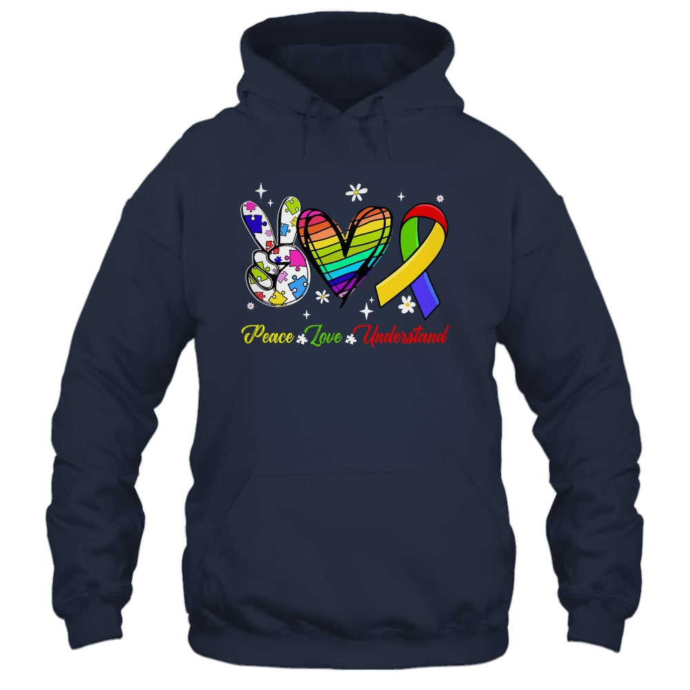 Peace Love Autism Awareness Autism Kids Mom Dad Shirt & Hoodie | siriusteestore
