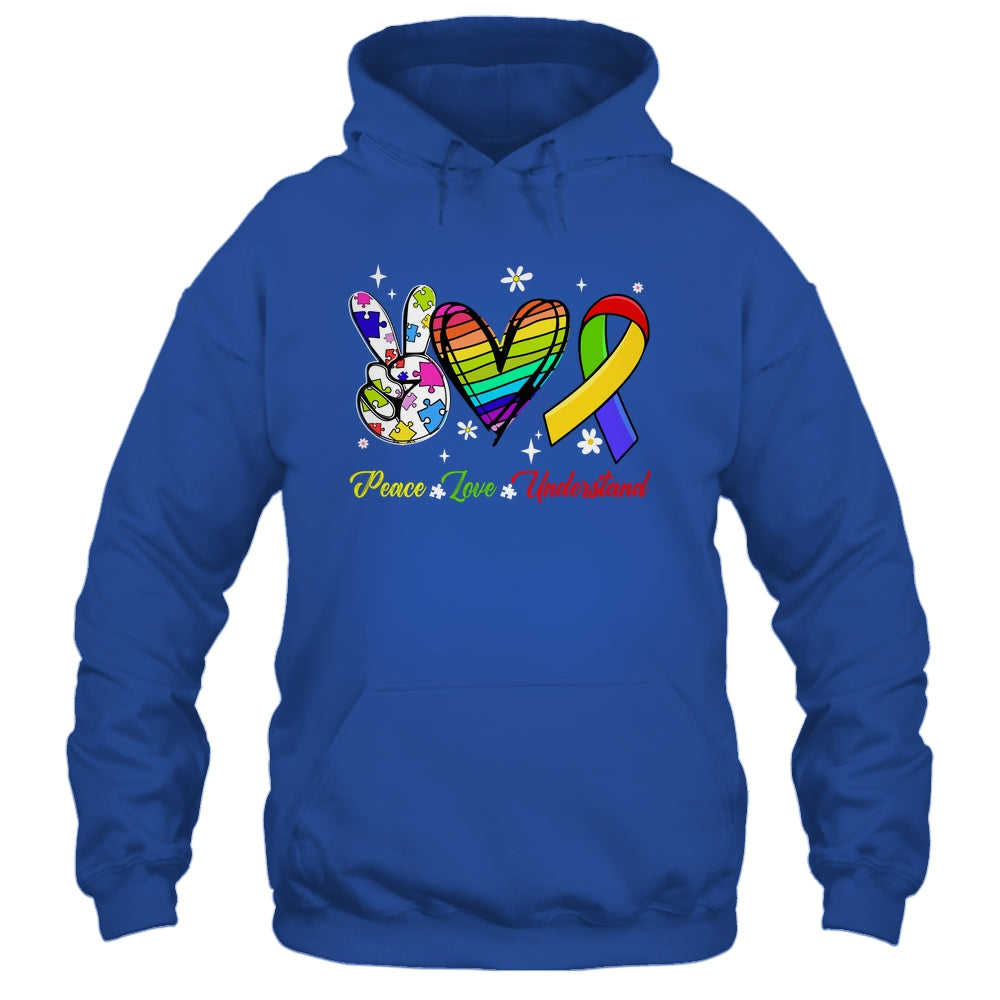 Peace Love Autism Awareness Autism Kids Mom Dad Shirt & Hoodie | siriusteestore
