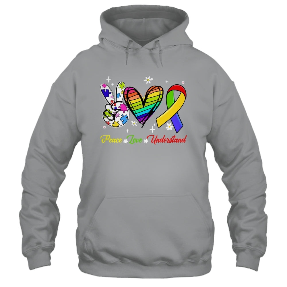 Peace Love Autism Awareness Autism Kids Mom Dad Shirt & Hoodie | siriusteestore