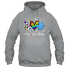 Peace Love Autism Puzzle In April We Wear Blue For Autism Shirt & Hoodie | siriusteestore