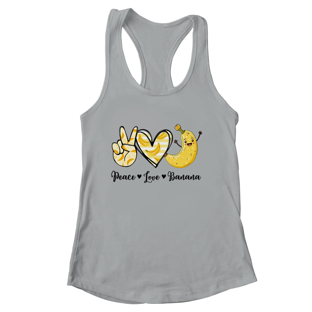 Peace Love Bananas Fresh Banana For Fruit Lover Vegan Shirt & Tank Top | siriusteestore