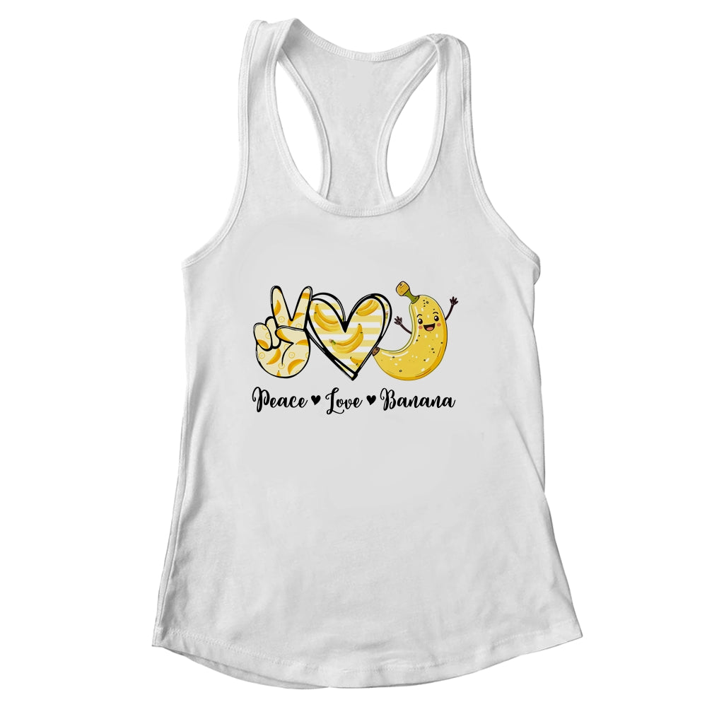 Peace Love Bananas Fresh Banana For Fruit Lover Vegan Shirt & Tank Top | siriusteestore