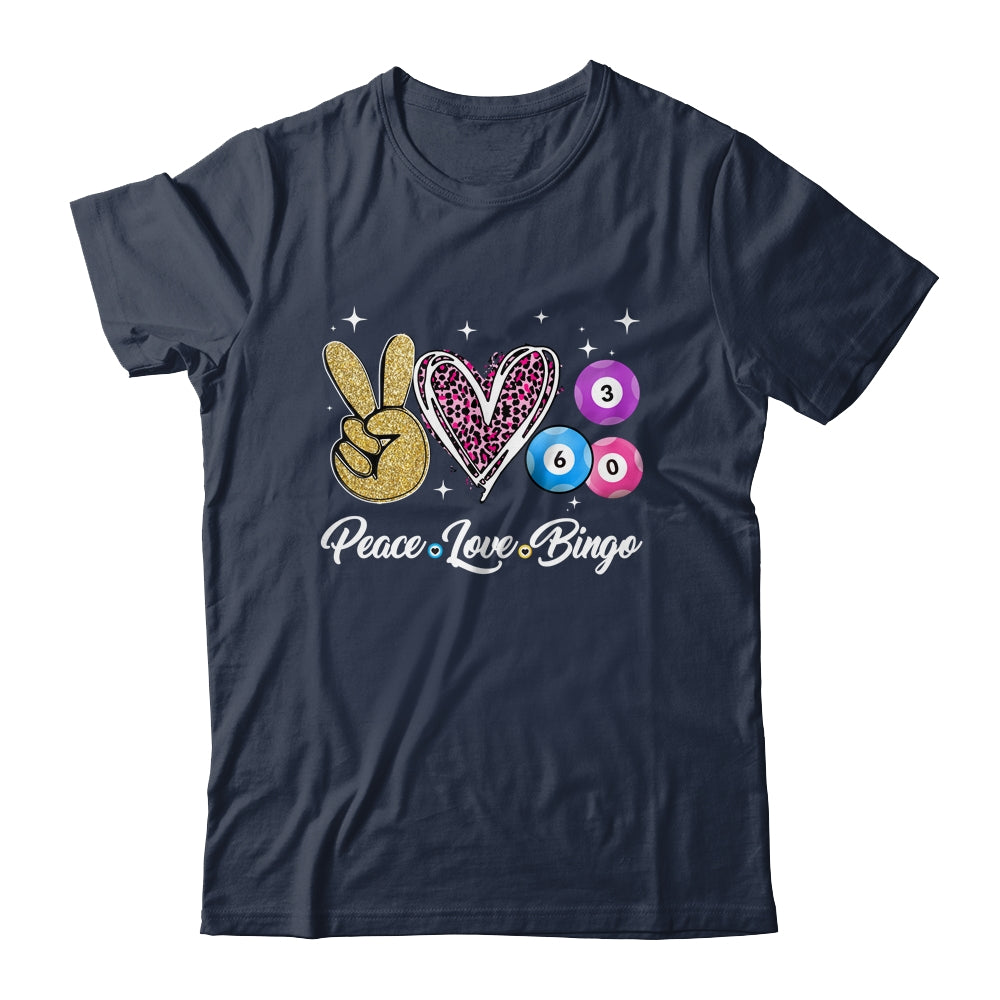 Peace Love Bingo Funny Lucky Bingo Lover Gambling For Women Shirt & Tank Top | siriusteestore