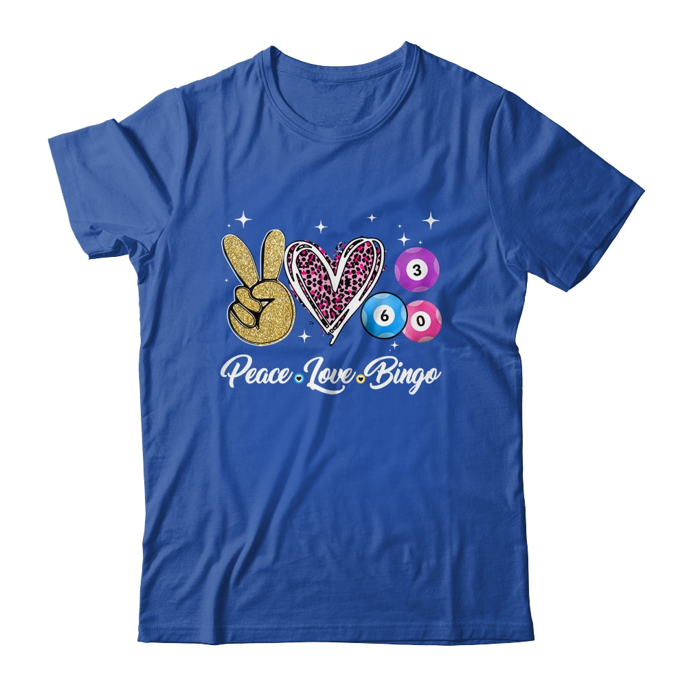 Peace Love Bingo Funny Lucky Bingo Lover Gambling For Women Shirt & Tank Top | siriusteestore