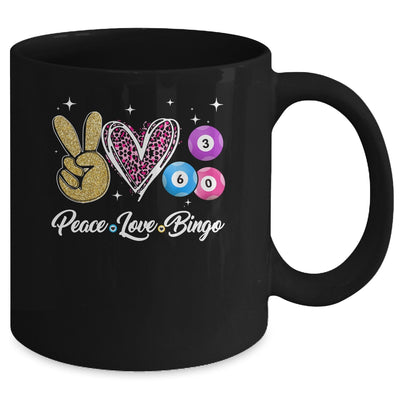 Peace Love Bingo Funny Lucky Bingo Lover Gambling For Women Mug | siriusteestore