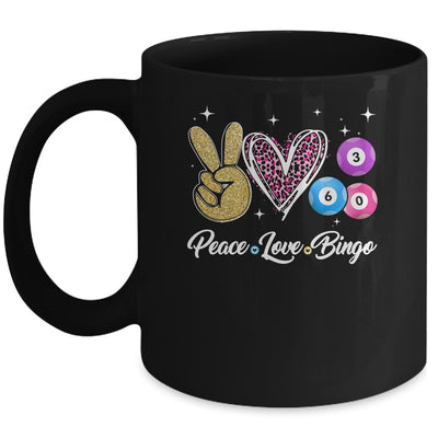 Peace Love Bingo Funny Lucky Bingo Lover Gambling For Women Mug | siriusteestore