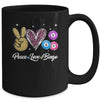 Peace Love Bingo Funny Lucky Bingo Lover Gambling For Women Mug | siriusteestore