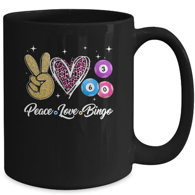 Peace Love Bingo Funny Lucky Bingo Lover Gambling For Women Mug | siriusteestore