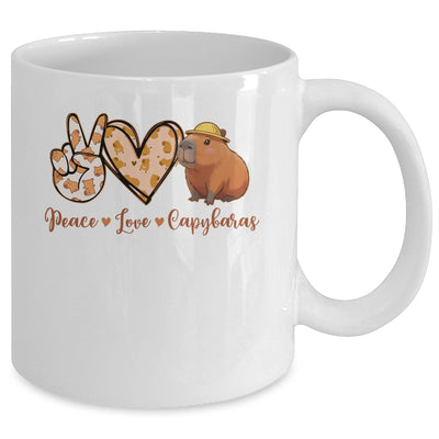 Peace Love Capybara Meme Capy Lover Kawaii Amine Kids Youth Mug | siriusteestore