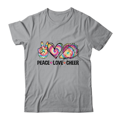Peace Love Cheer Women Tie Dye Cheerleading Cheerleader Shirt & Tank Top | siriusteestore
