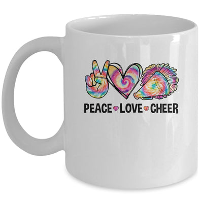 Peace Love Cheer Women Tie Dye Cheerleading Cheerleader Mug | siriusteestore