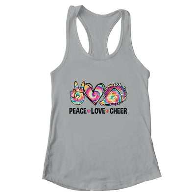 Peace Love Cheer Women Tie Dye Cheerleading Cheerleader Shirt & Tank Top | siriusteestore