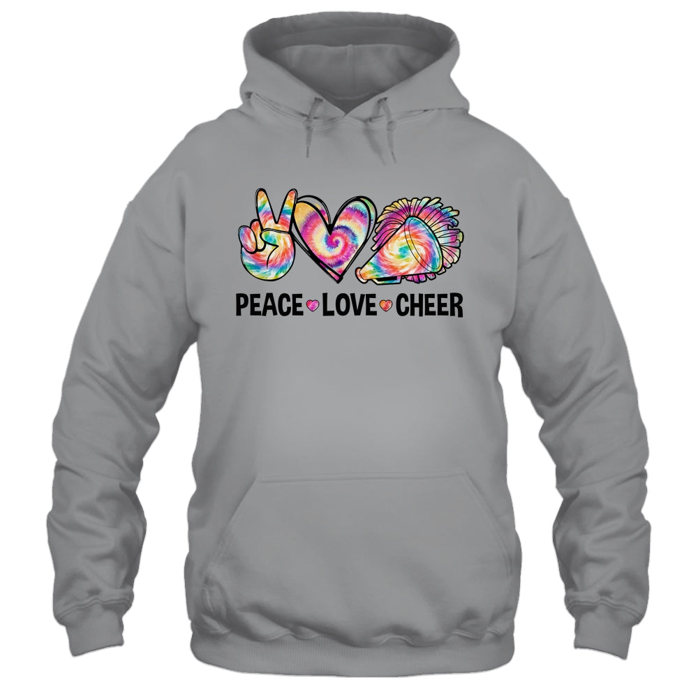 Peace Love Cheer Women Tie Dye Cheerleading Cheerleader Shirt & Tank Top | siriusteestore