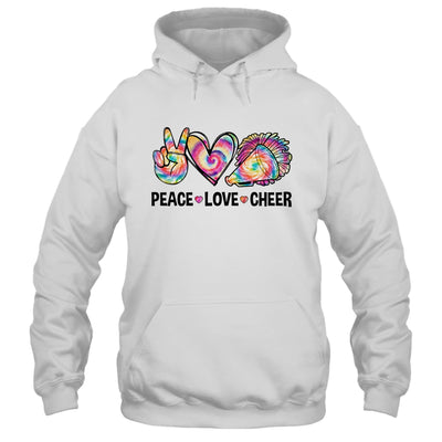 Peace Love Cheer Women Tie Dye Cheerleading Cheerleader Shirt & Tank Top | siriusteestore