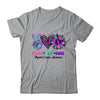 Peace Love Cure Blue Ribbon Thyroid Cancer Awareness Shirt & Hoodie | siriusteestore