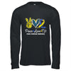 Peace Love Cure Blue Yellow Ribbon Down Syndrome Awareness Shirt & Hoodie | siriusteestore