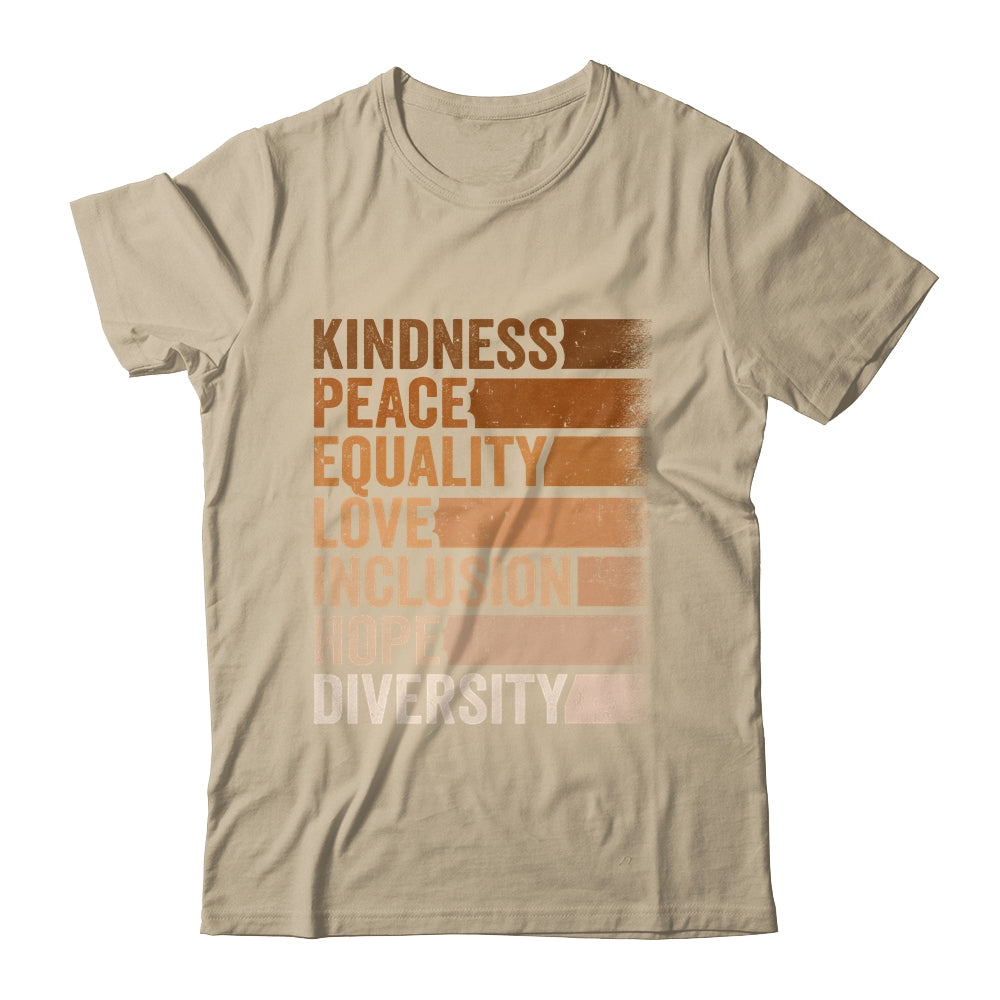 Peace Love Diversity Inclusion Equality Black History Month Shirt & Hoodie | siriusteestore