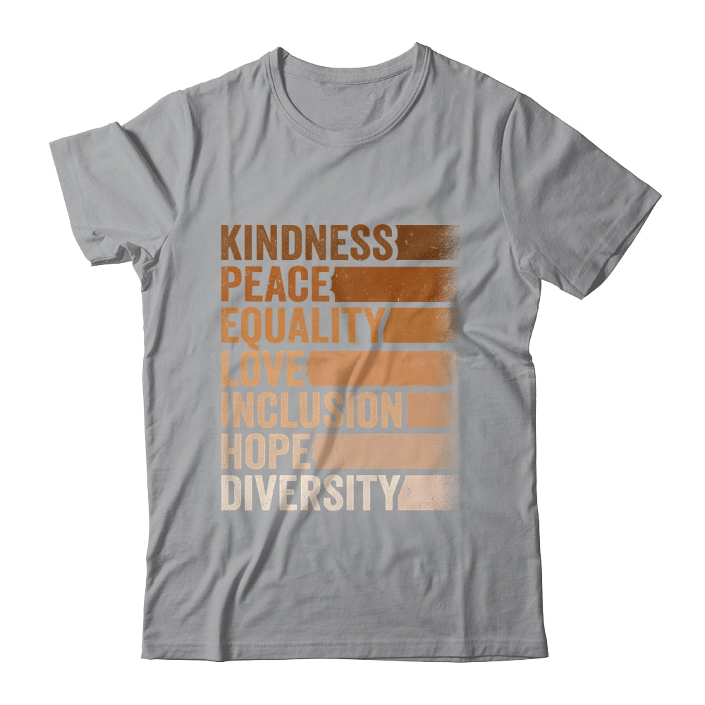 Peace Love Diversity Inclusion Equality Black History Month Shirt & Hoodie | siriusteestore