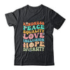 Peace Love Diversity Inclusion Hope Diversity  Groovy Shirt & Hoodie | siriusteestore