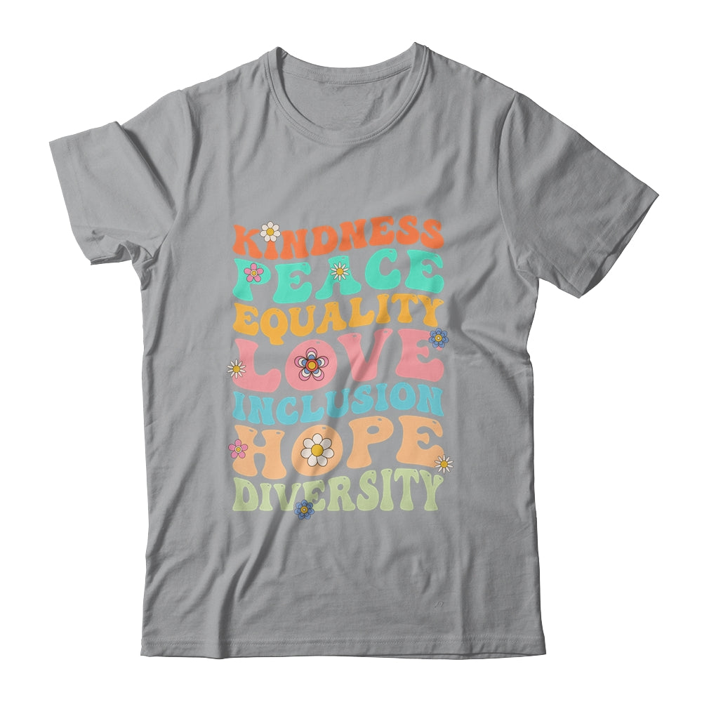 Peace Love Diversity Inclusion Hope Diversity  Groovy Shirt & Hoodie | siriusteestore