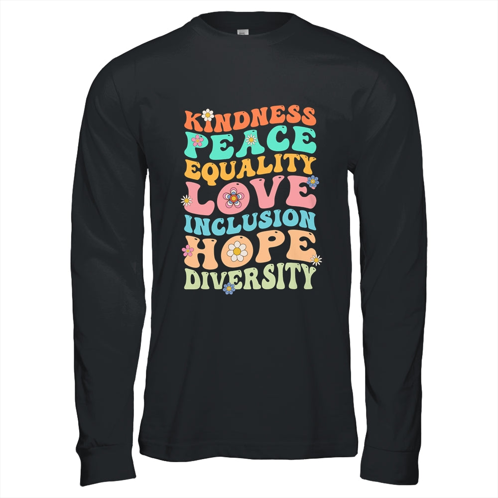 Peace Love Diversity Inclusion Hope Diversity  Groovy Shirt & Hoodie | siriusteestore