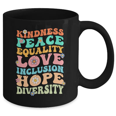 Peace Love Diversity Inclusion Hope Diversity  Groovy Mug | siriusteestore