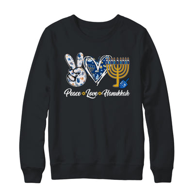 Peace Love Hanukkah Retro Chanukah Jewish Men Women Shirt & Sweatshirt | siriusteestore