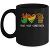 Peace Love Juneteenth Is My Independence Black Pride Freedom Mug | siriusteestore