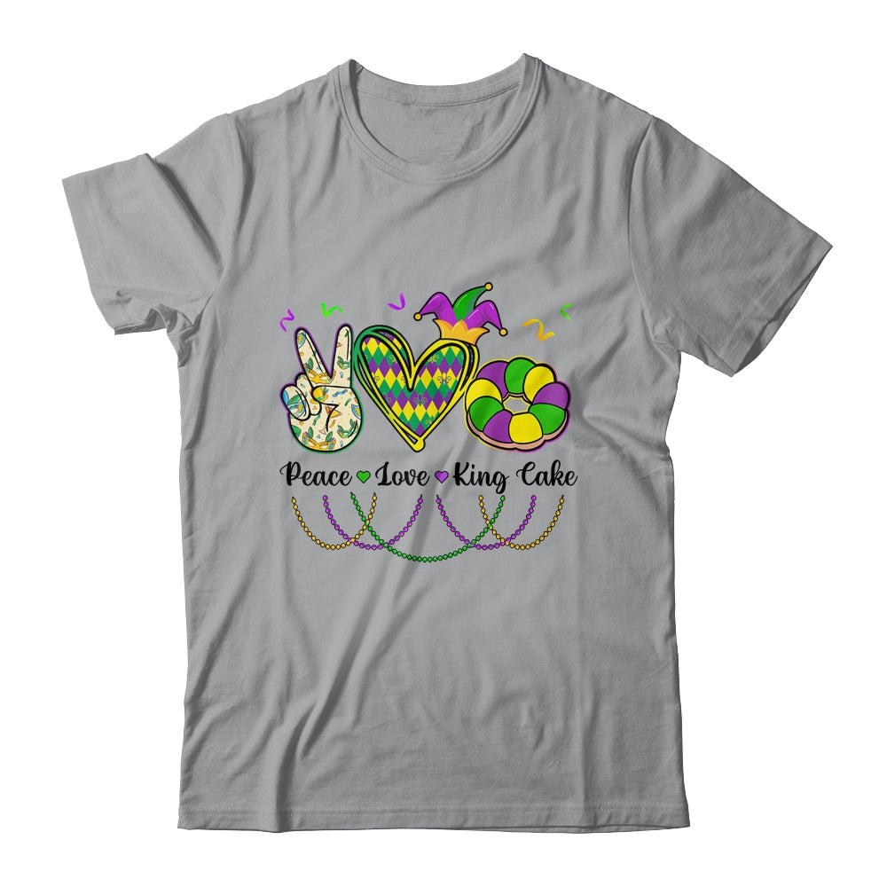 Peace Love King Cake Mardi Gras For Men Women Kids Shirt & Tank Top | siriusteestore
