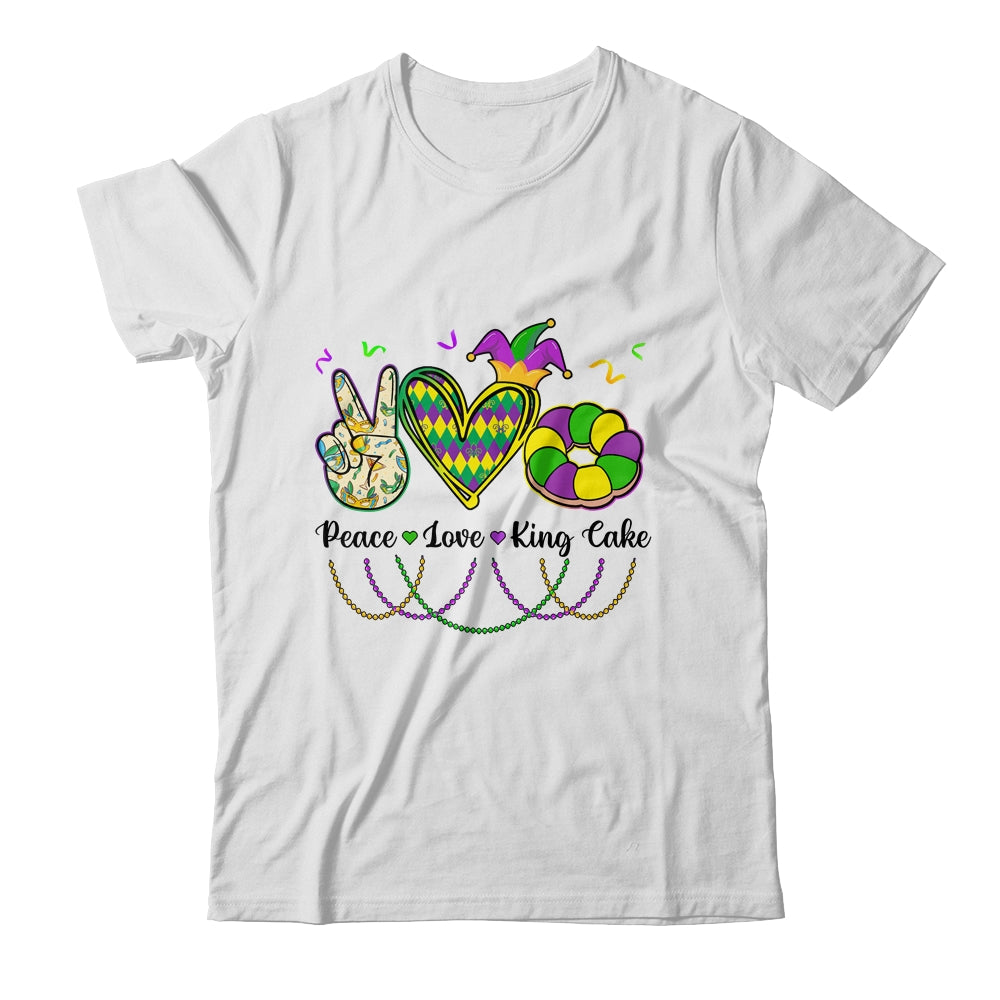 Peace Love King Cake Mardi Gras For Men Women Kids Shirt & Tank Top | siriusteestore