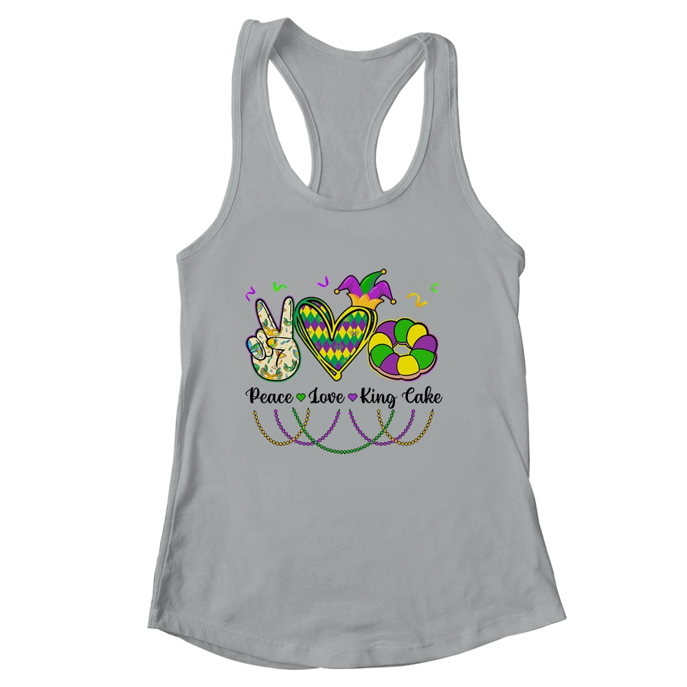 Peace Love King Cake Mardi Gras For Men Women Kids Shirt & Tank Top | siriusteestore