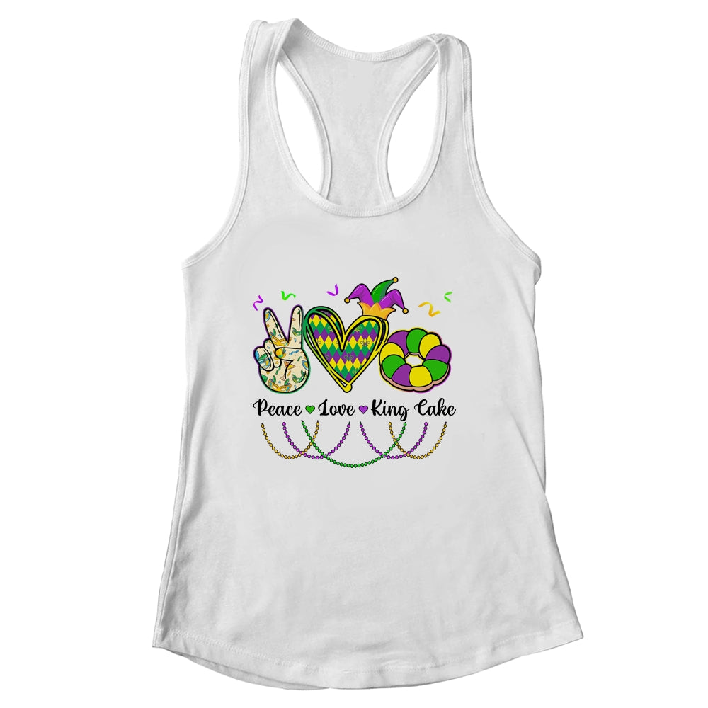 Peace Love King Cake Mardi Gras For Men Women Kids Shirt & Tank Top | siriusteestore