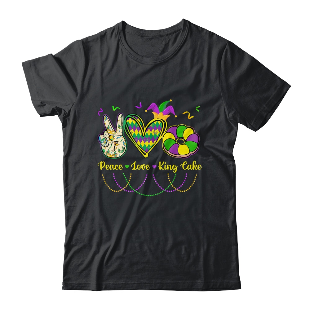 Peace Love King Cake Mardi Gras Men Women Kids Shirt & Tank Top | siriusteestore