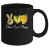 Peace Love Mango Retro Mango Lover Fruit Lover Design Women Mug | siriusteestore