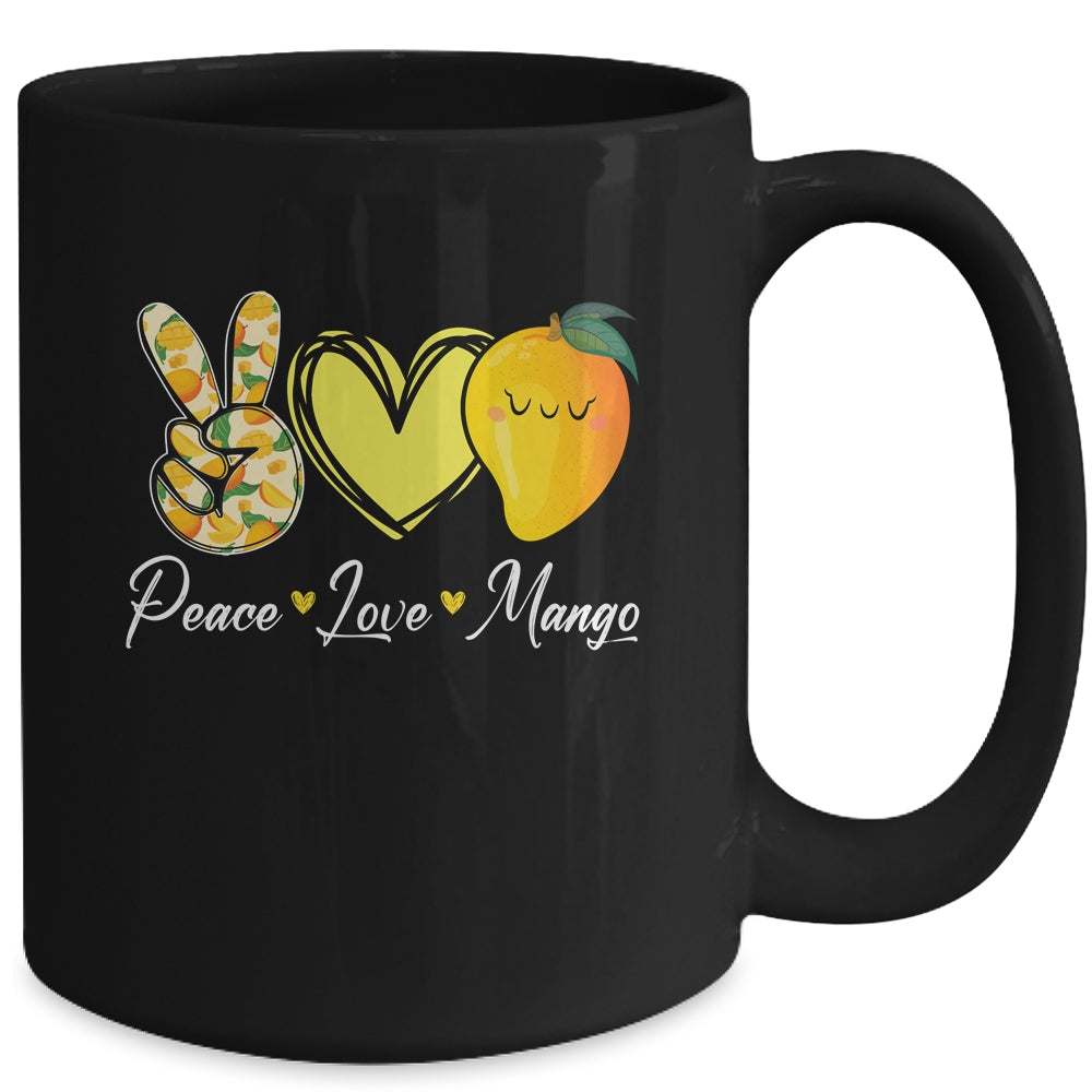 Peace Love Mango Retro Mango Lover Fruit Lover Design Women Mug | siriusteestore