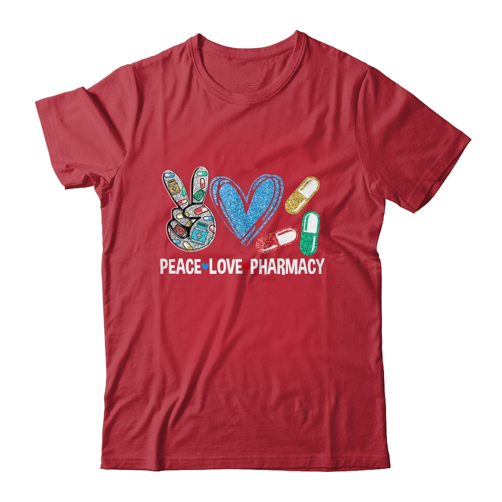 Peace Love Pharmacy Funny Pharmacy Tech Pharmacist Shirt & Hoodie | siriusteestore